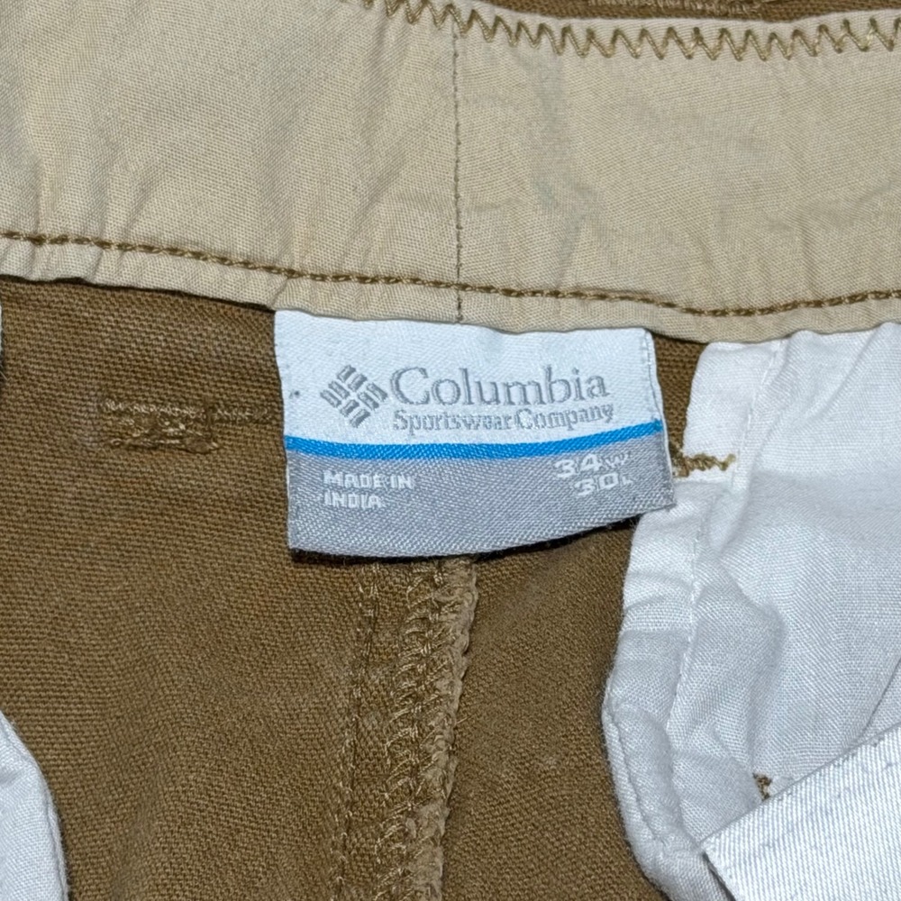 Columbia Mens Regular Fit Utility Pants 34x28.5 Tan Brown - Picture 5 of 8